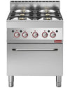 Gasfornuis op elektrische oven