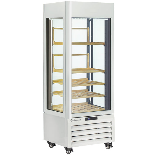 Vitrine "FULL vitrée" 440 Lt., 1 niveau + 2 étagères, ventilée - WINE - BLANC MAX/507-VW2