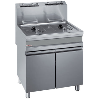 Friteuse gaz 2 cuves 15 litres sur armoire WR-GF30-G2