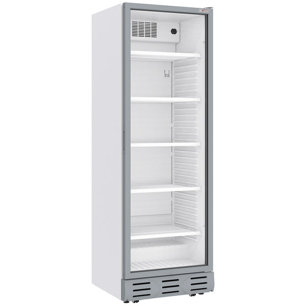 382 liter vitrinekast met positieve ventilatie, wit 