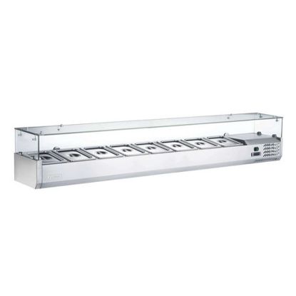 Vitrines réfrigérées à poser — Vitrines réfrigérées à poser bac gn 1/3 • profondeur 395 mm — TRIVRX1800/380