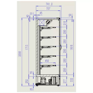 1.3 m Frigo mural 7455.3100 - Frigo mural gamme Marco T°