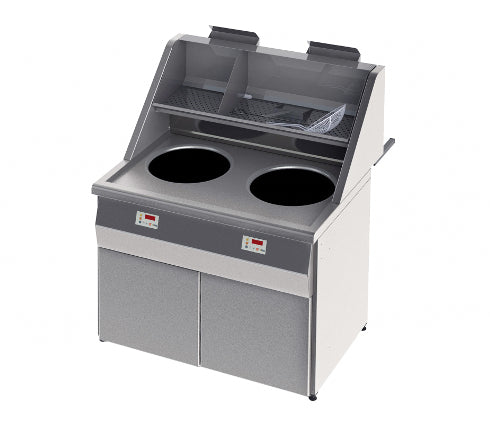 Friteuse gaz - Type Santana - Cuves rondes - - 2 cuves