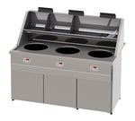 Friteuse gaz - Type Santana - Cuves rondes - 3 cuves rondes