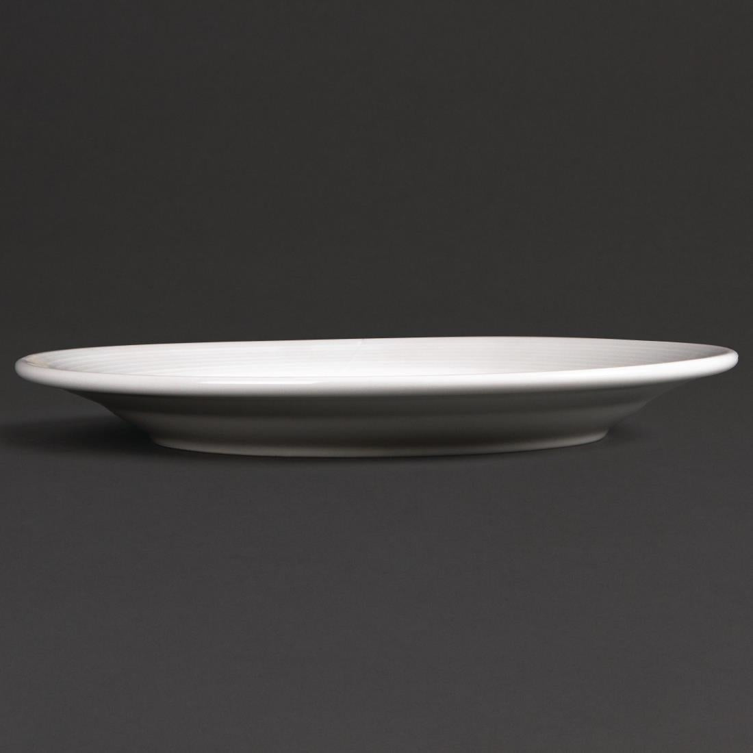 Assiettes à bord large Olympia Linear 200mm (lot de 12) — U090