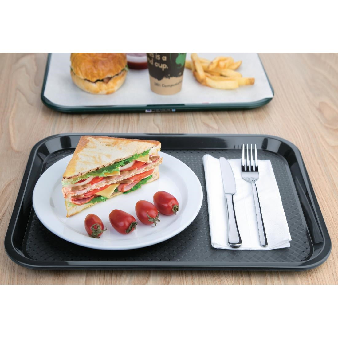 Plateau self-service Olympia Kristallon anthracite 305 x 415 mm — FD937
