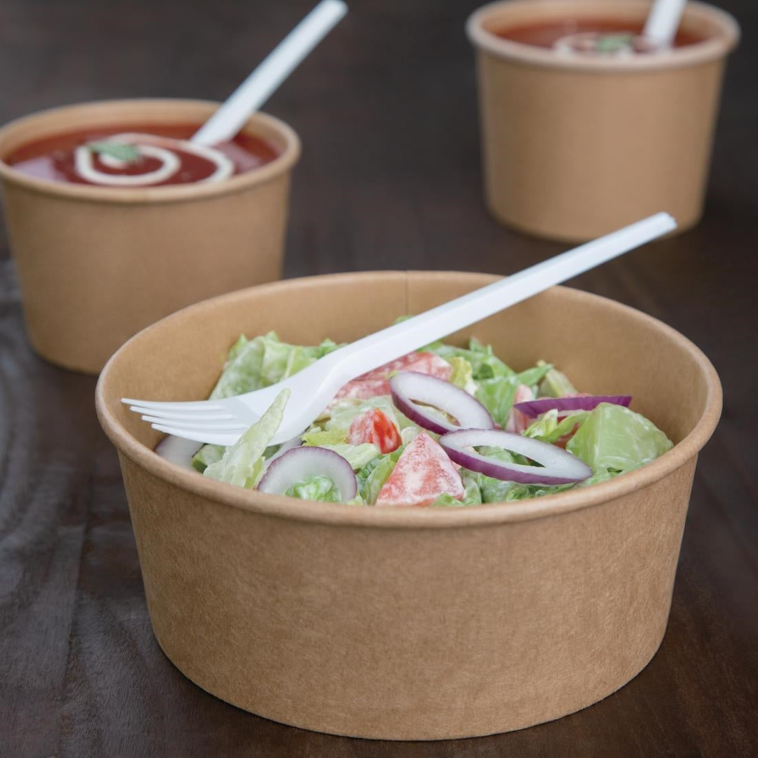 Bols salade kraft ronds Fiesta Compostable 75 cl (lot de 300) — FB197
