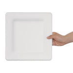 Assiettes carrées en bagasse Fiesta Compostable 261mm (lot de 50) — FC520