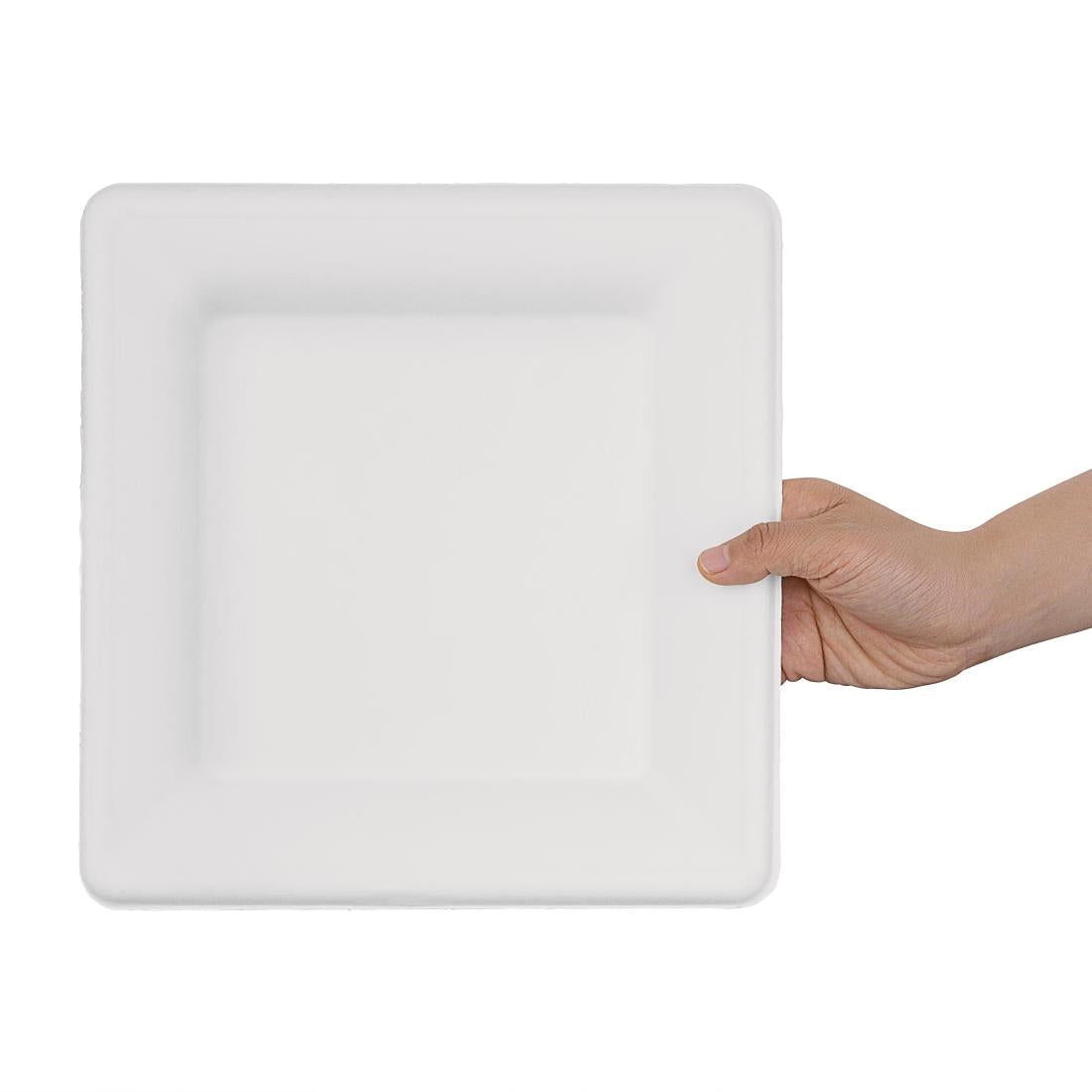 Assiettes carrées en bagasse Fiesta Compostable 261mm (lot de 50) — FC520