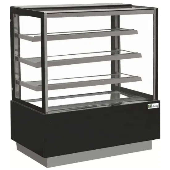 1500 Vitrine 4 faces vitrée Vitrage droit • 3 étagères