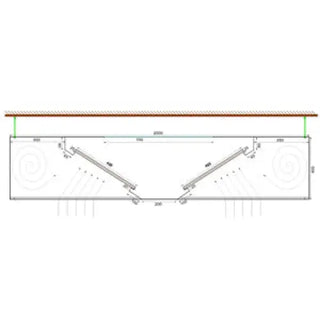 2.5 x 2.0 Hottes professionnelle sans moteur centrales