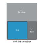 Bac inox 201 Vogue GN 2/3 40 mm — K810