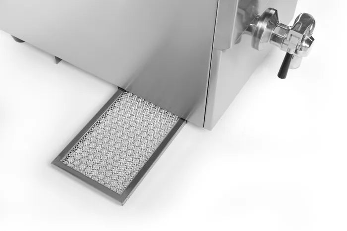 Lavasteengrill, 1/2 module, ’dubbelzijdige’ gietijzeren grill