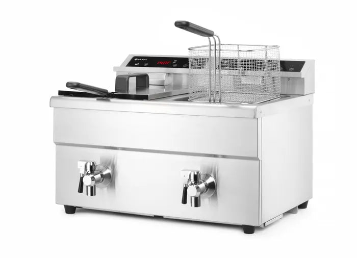 Lavasteengrill, 1/2 module, ’dubbelzijdige’ gietijzeren grill