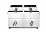 Friteuse à Induction Professionnelle HENDI Profi Line 2x 8L - 7000W, Robinet de Vidange & Précision