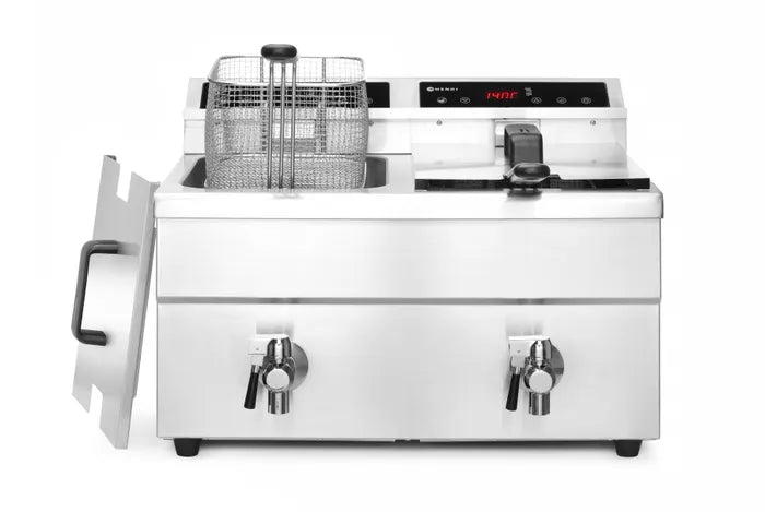 Lavasteengrill, 1/2 module, ’dubbelzijdige’ gietijzeren grill