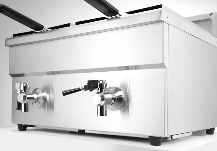 Lavasteengrill, 1/2 module, ’dubbelzijdige’ gietijzeren grill