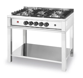 Cuisinière à gaz - 5 feux, châssis ouvert HENDI Cuisinières à gaz