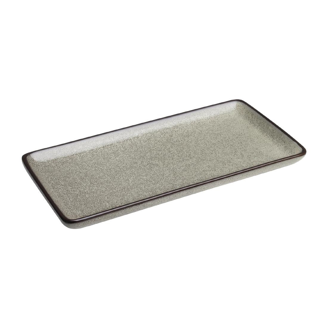Assiettes rectangulaires Olympia Mineral 228mm (lot de 6) — DF174