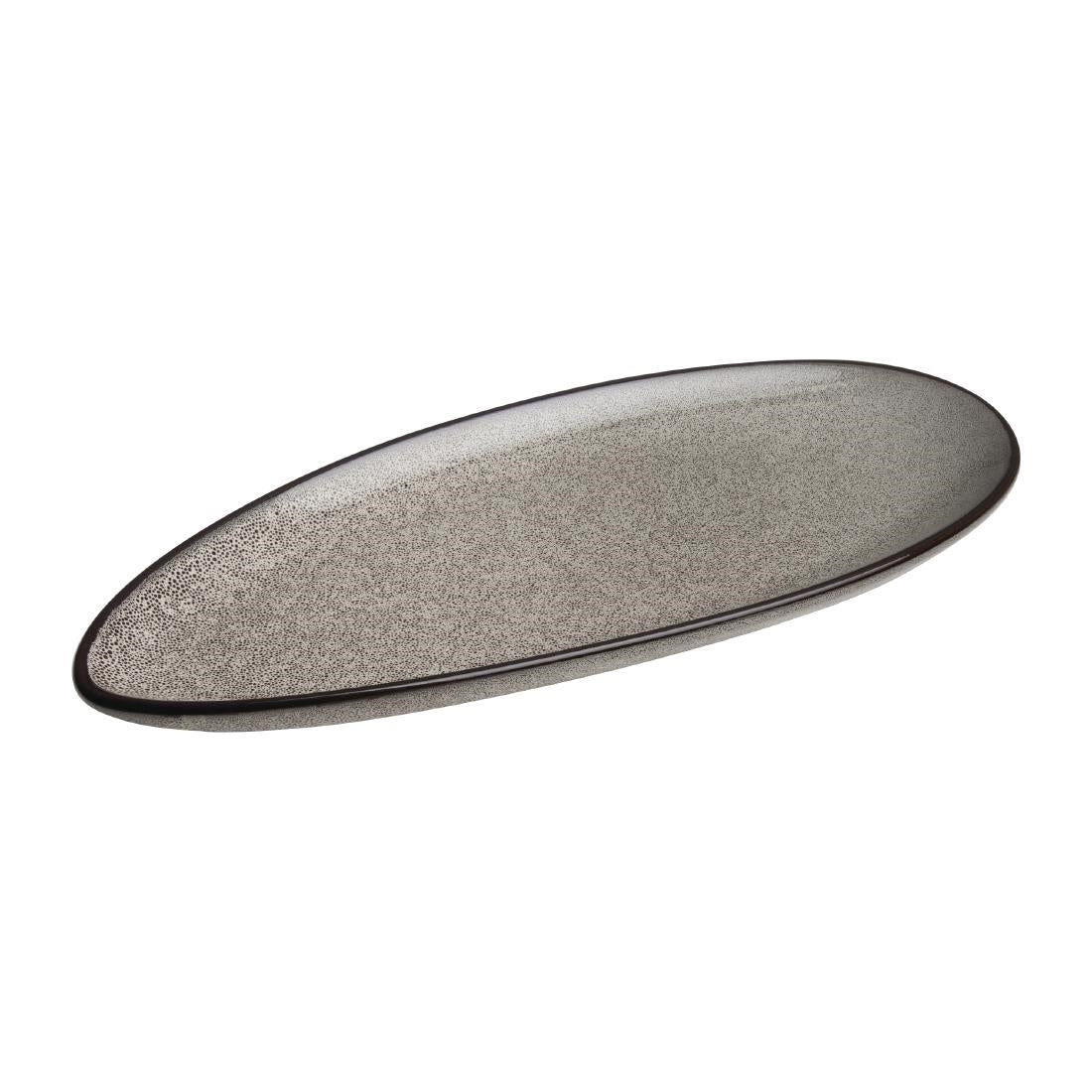 Assiettes feuille Olympia Mineral 255mm (lot de 6) — DF180