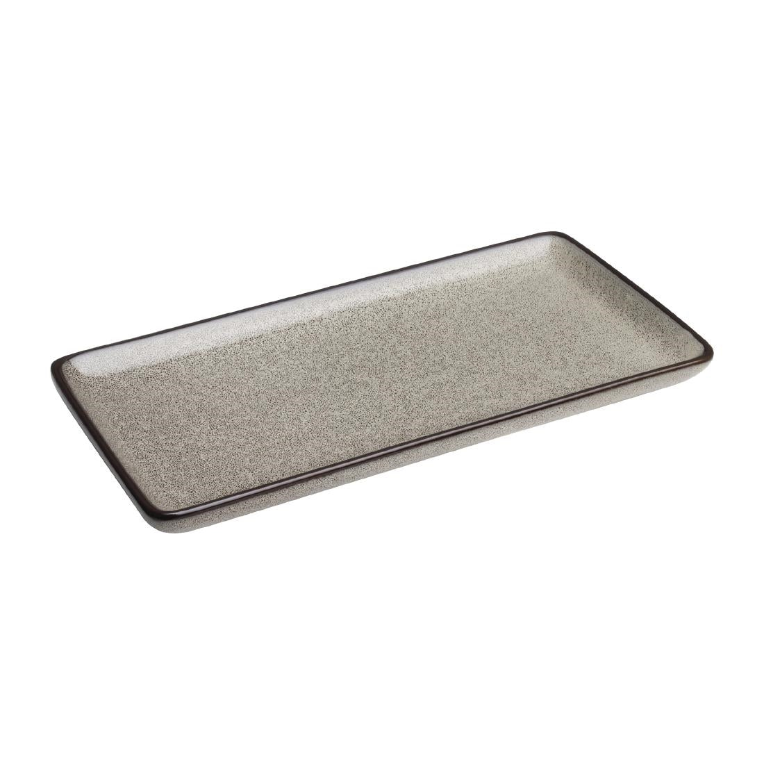 Assiettes Rectangulaires Olympia Mineral 335mm (lot de 4) — DF175