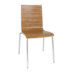 Chaise dossier carré zebrano Bolero lot de 4 — GR344