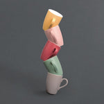 Mug pastel mat en porcelaine Olympia vert 320ml (Lot de 6) — CS044