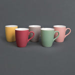 Mug pastel mat en porcelaine Olympia gris 320ml (Lot de 6) — CS041