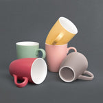 Mug pastel mat en porcelaine Olympia vert 320ml (Lot de 6) — CS044
