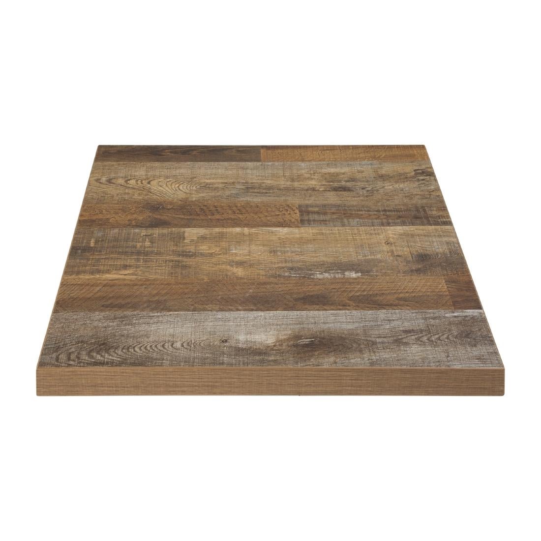 Plateau de table carré Bolero effet bois vieilli - 70 cm — DR823