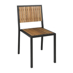 Chaises en acier et acacia Bolero (lot de 4) — DS150