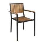 Fauteuils en acier et acacia Bolero (lot de 4) — DS151