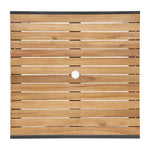 Table carrée en acier et acacia Bolero 80 cm — DS152