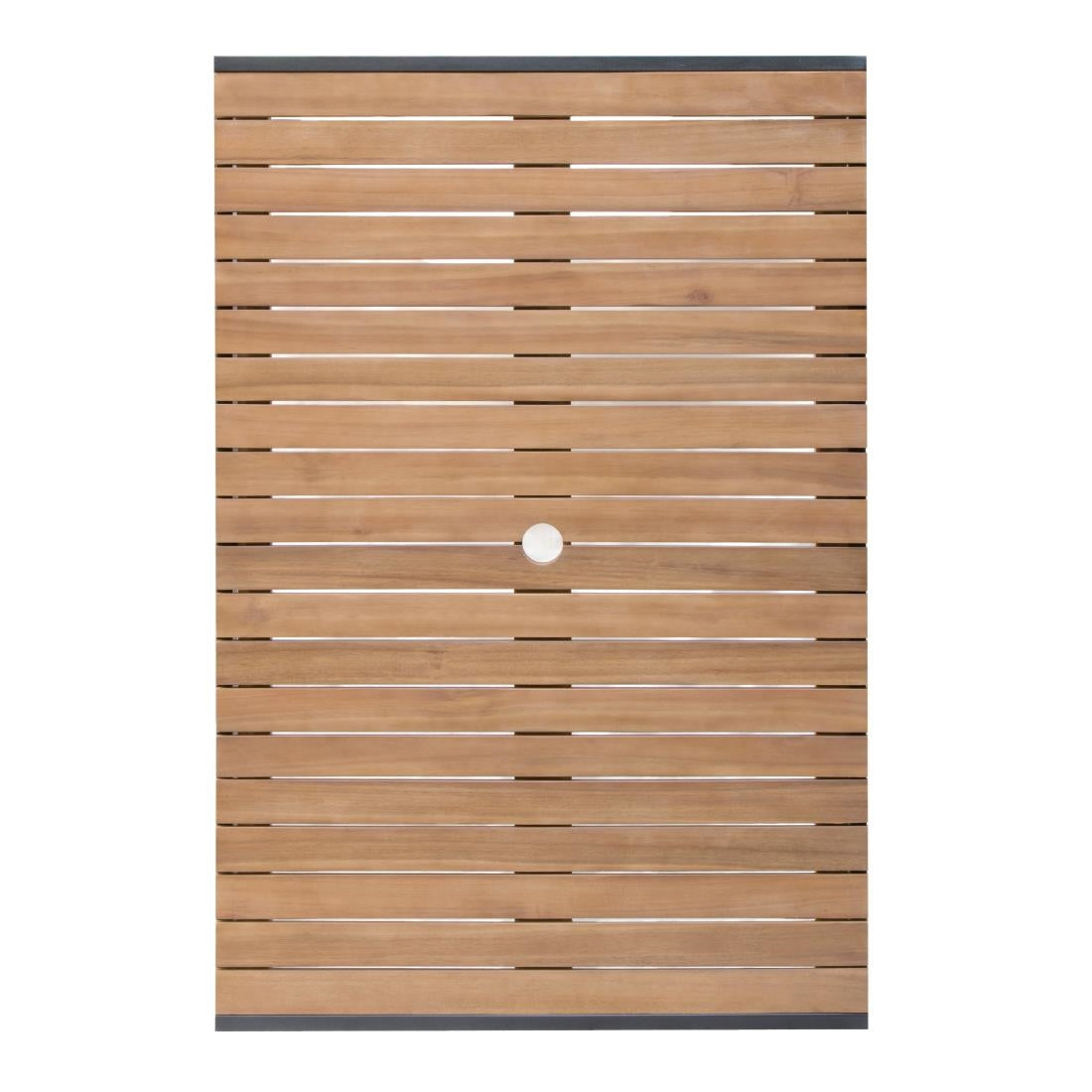 Table rectangulaire en acier et acacia Bolero 120 cm — DS153