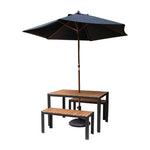 Bancs en acier et acacia Bolero 100 cm (lot de 2) — DS154