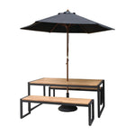 Bancs industriels en acier et acacia Bolero 1600 mm (lot de 2) — DS158