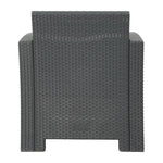 Ensemble fauteuils et table en rotin PP Bolero gris — DR309