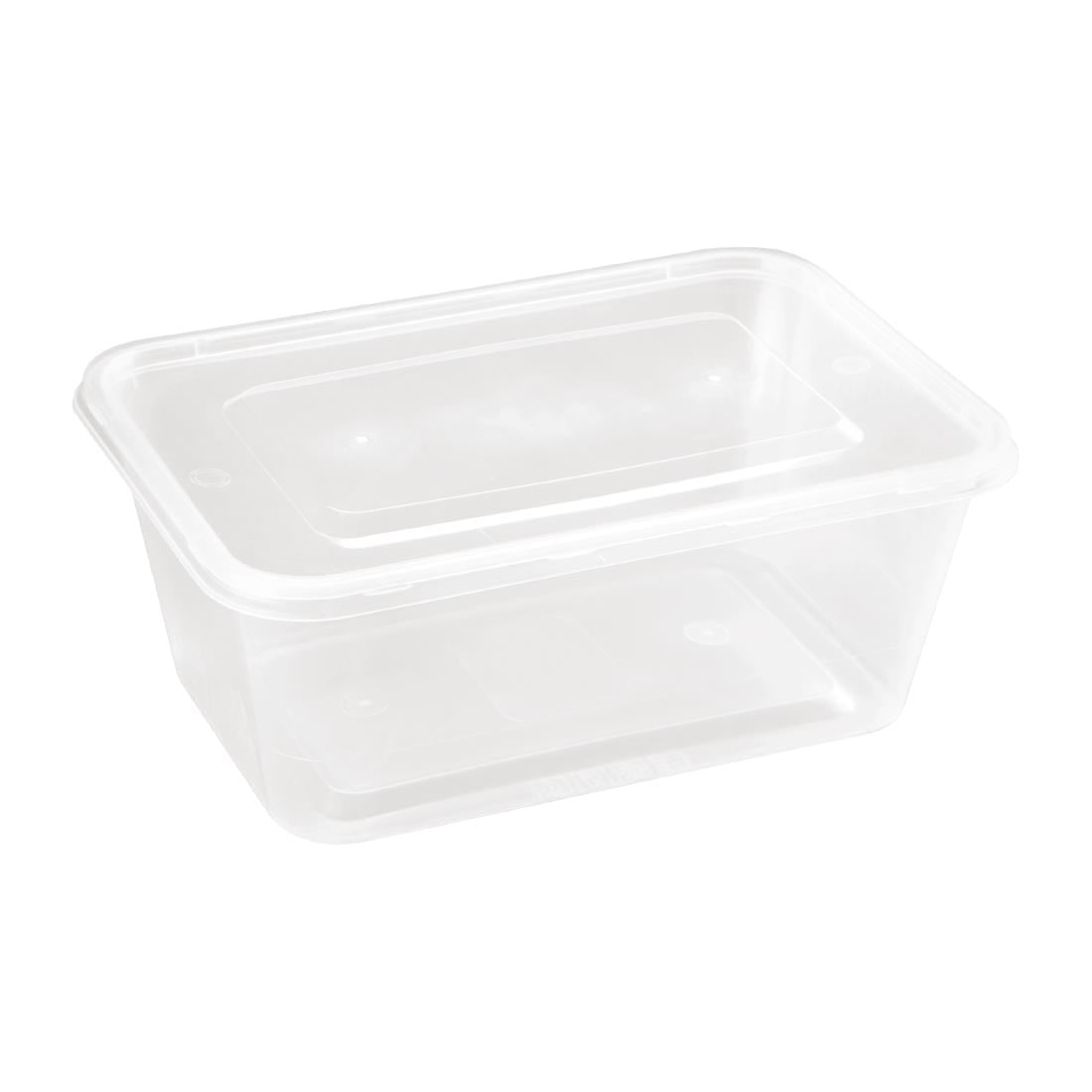 Grandes boîtes en plastique micro-ondables avec couvercles Fiesta 1 L (lot de 250) — DM183