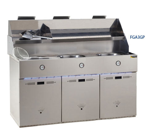 Friteuse gaz - Type Défi - 3 cuves FGA3GP