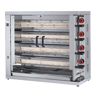 ROTISSOIRE A POULETS GAZ, 4 BROCHES, MAX 16 POULETS