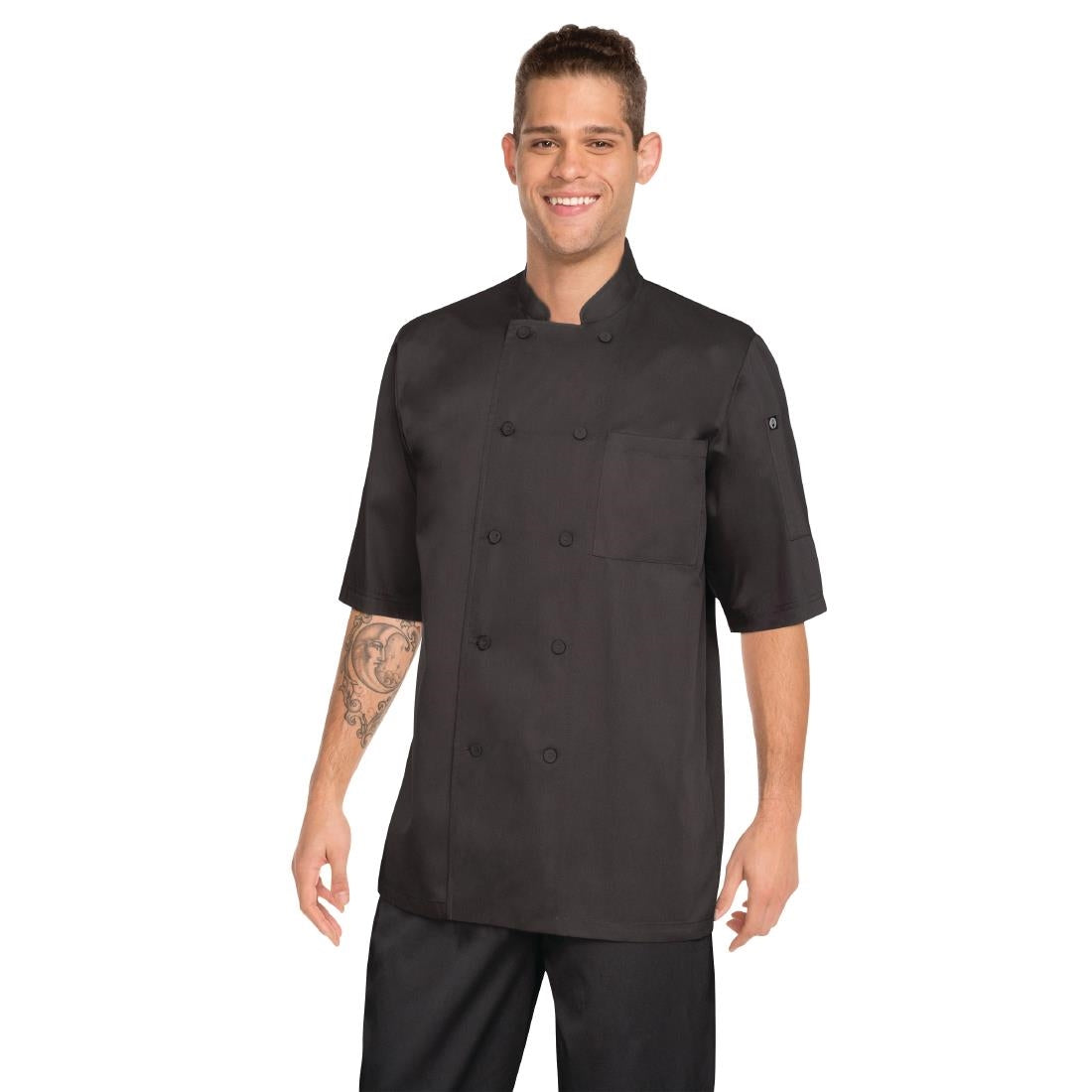 Veste de cuisine mixte Cool Vent Chef Works Montreal noire L — B054-L