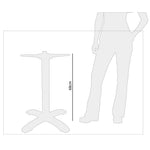 Pied de table 4 pieds en aluminium Bolero — DN641