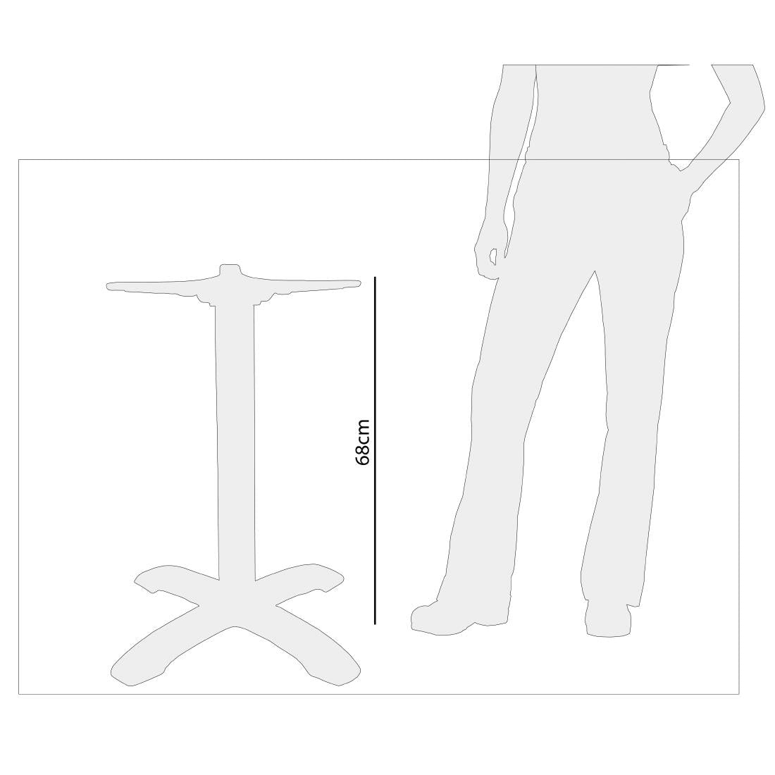 Pied de table 4 pieds en aluminium Bolero — DN641