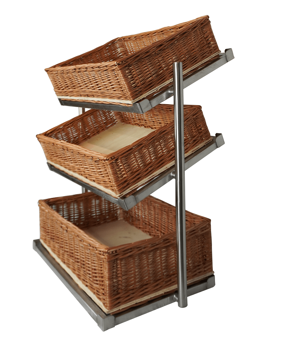 Corbeille à pain étagère 3 haut modèle large incl. paniers — Combisteel 7013.2300