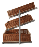 Corbeille à pain étagère 3 haut modèle etrier incl. paniers — Combisteel 7013.2305
