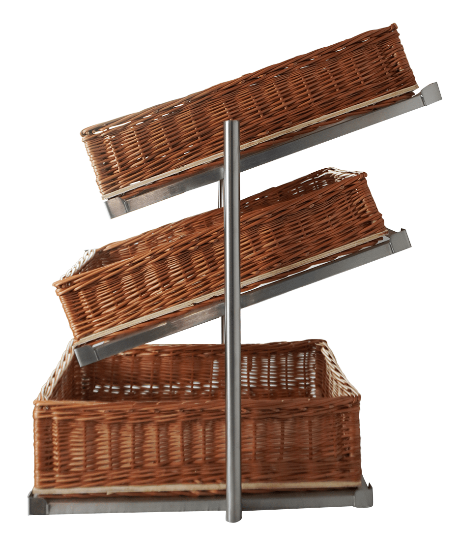 Corbeille à pain étagère 3 haut modèle etrier incl. paniers — Combisteel 7013.2305