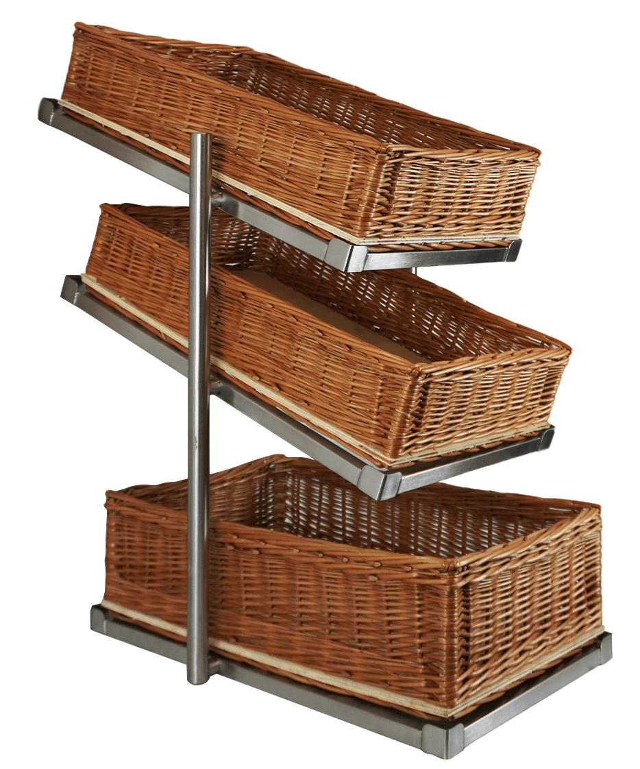 Corbeille à pain étagère 3 haut modèle etrier incl. paniers — Combisteel 7013.2305