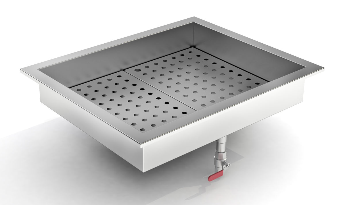 Bac à glace pilée intégré 2/1 GN — Combisteel 7013.2725