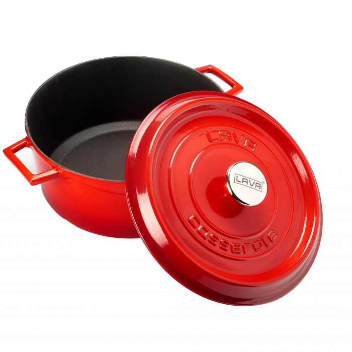 Lava poêle à frire en fonte ø24 rouge — Combisteel 7013.2900
