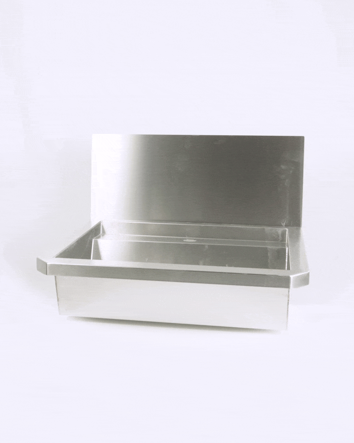 Évier inox 1 robinet 600mm bouchon de vidange et couvercle anti-éclaboussures inclus, à l'exclusion du robinet — Combisteel 7013.4600